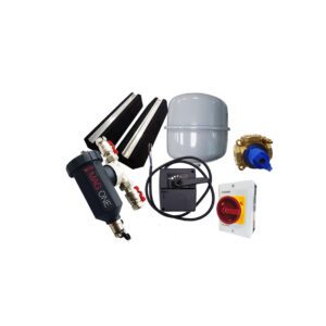 Aerona installation pack Q - Open Loop Direct Non Pre-plumbed 3 Port Diverter & Mixing Valve (Components: flexi foot kit, Mag One DUO filter, 18L sealed system kit, 32A AC isolator, 3-port diverter valve, 3-port mixing valve, Mixing valve actuator).